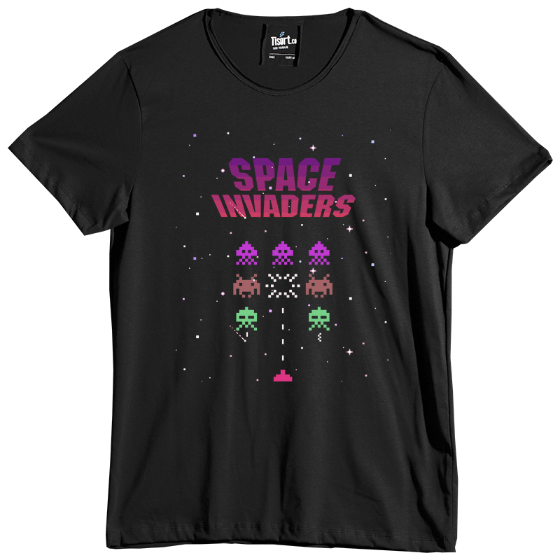Tişört - Space Invaders Siyah Tişört