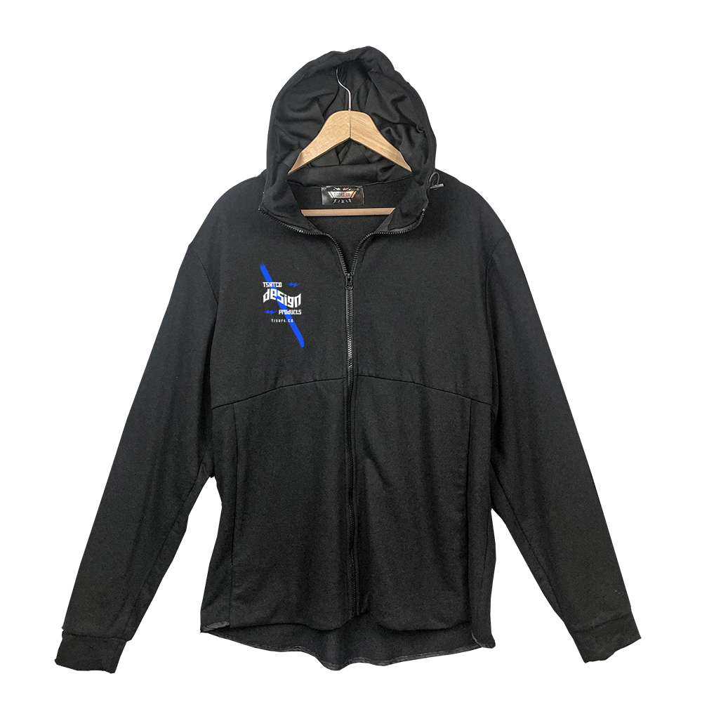 Tişört - tsrtco design products siyah kapüşonlu fermuarlı sweatshirt